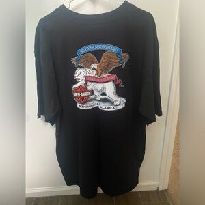 NWT HARLEY DAVIDSON MEN’S 2XL Black Anchorage Alaska T-shirt. Very Nice!